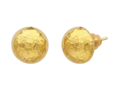 A pair of Gurhan half ball studs, available at Clarkes Jewelers.