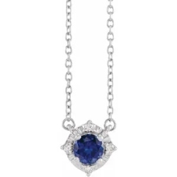 Lab-grown Sapphire Necklace