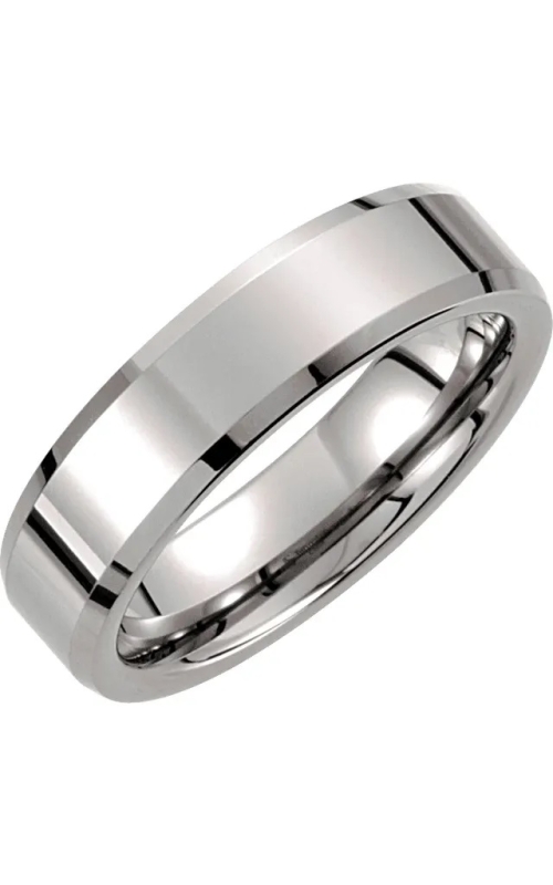 Tungsten Beveled Edge Band