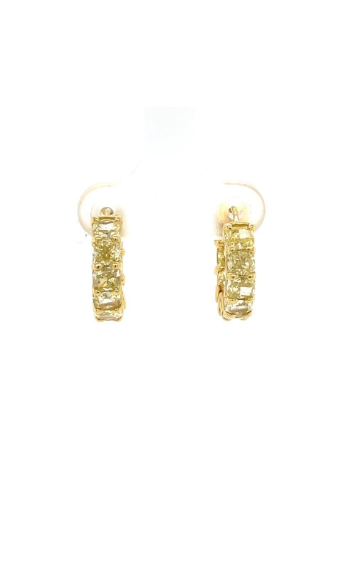 Yellow Diamond Hoops