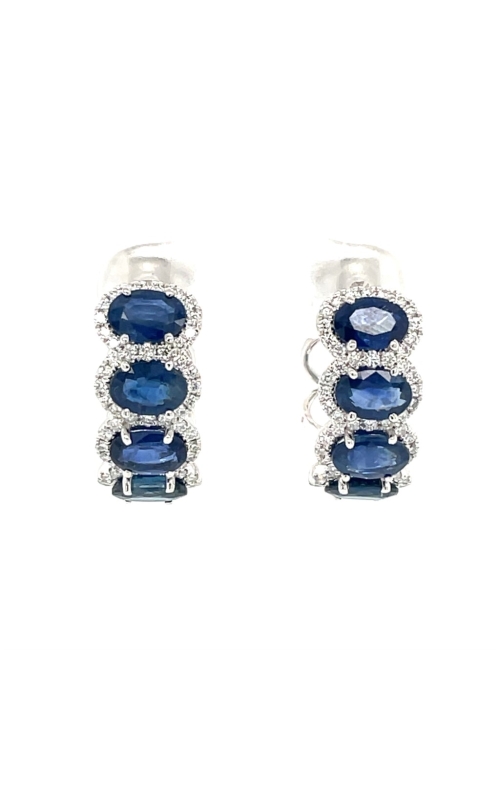 Blue Sapphire Hoops