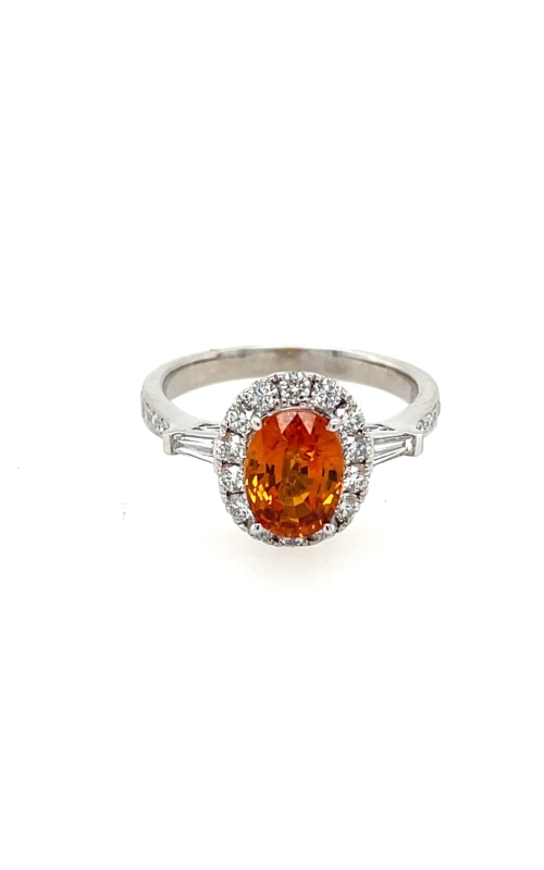 Orange Sapphire Ring